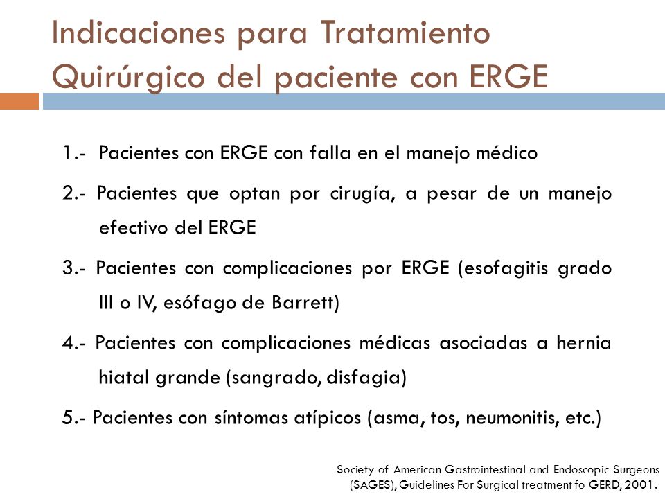 Recomendaciones para enfermedad por reflujo gastroesofagico